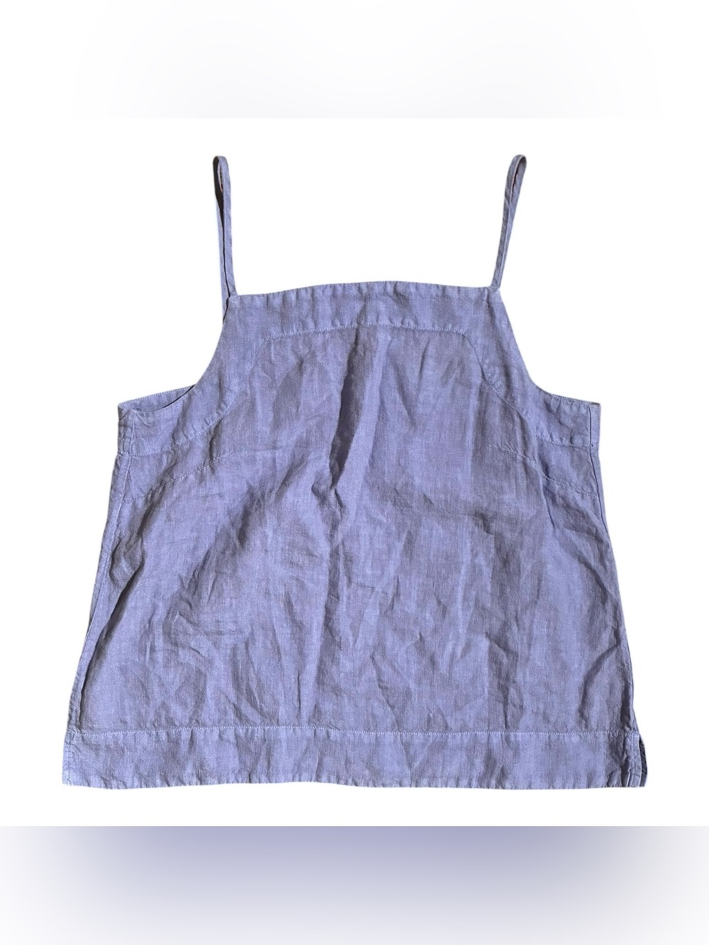 TOAST Linen Square Neck Cami Tank Top Lavender Purple
